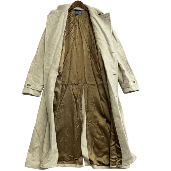 Pendleton Men's Size 40 100% Virgin Wool Long Pea Coat Made In USA Beige - Picture 9 of 10